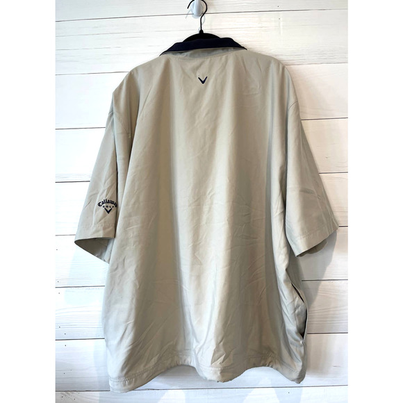 Callaway Golf 1/2 Zip Sport Outwear, Light Khaki, XL Mens - Picture 2 of 5